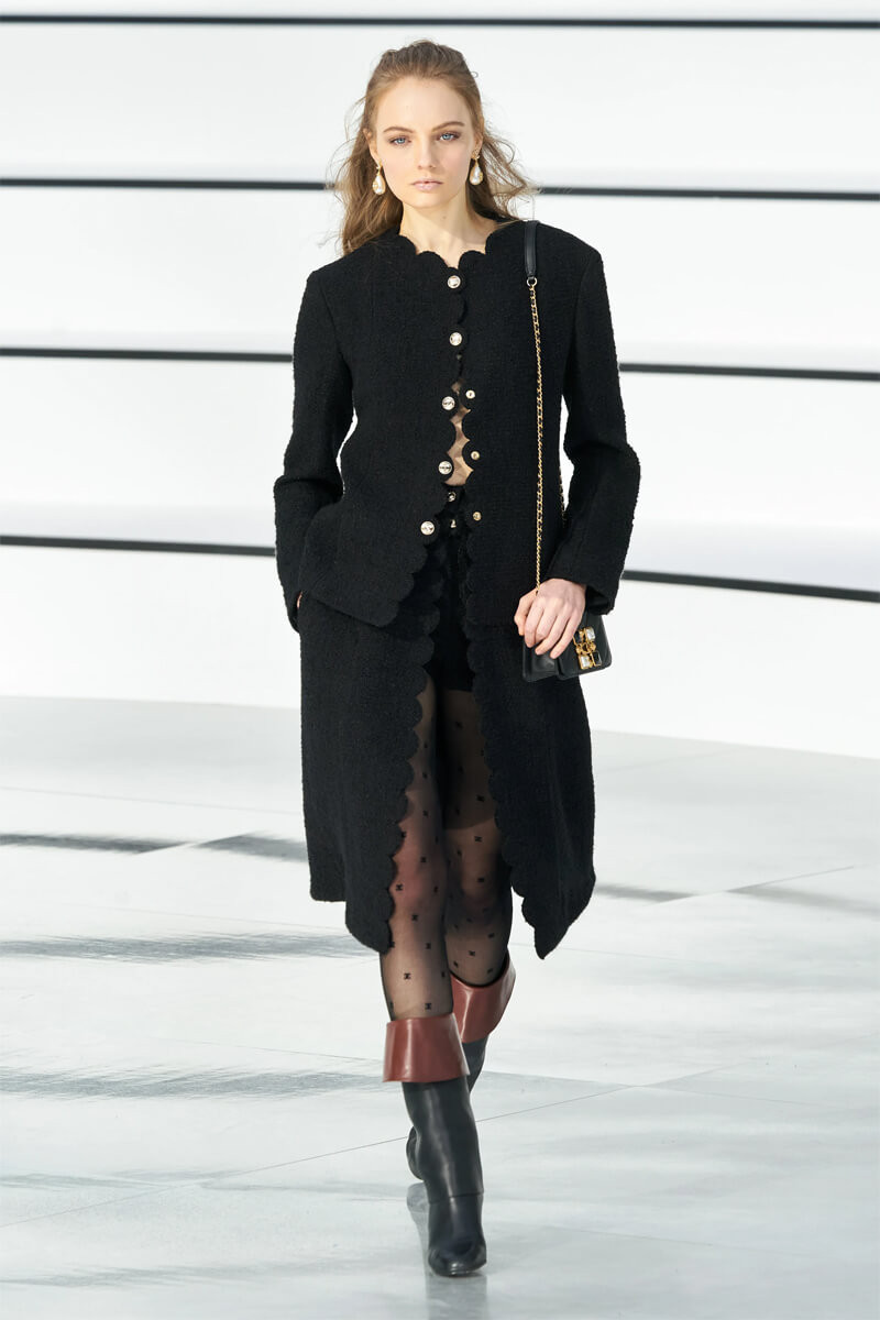 Chanel Wool Tweed Jacket P65347 Black