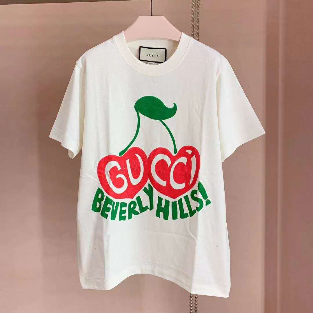 Gucci "Beverly Hills" Cherry Print T-Shirt 580762