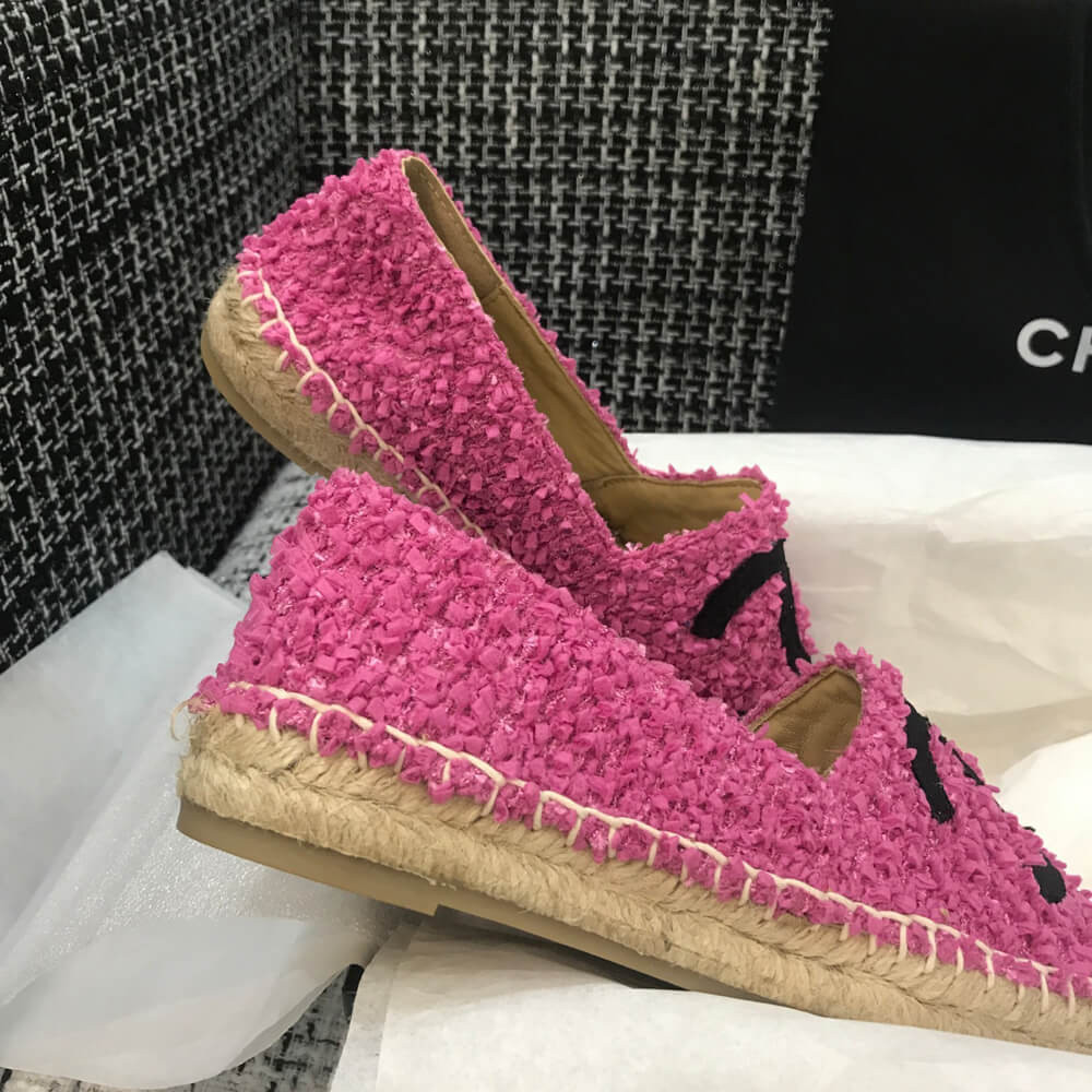 Chanel Tweed Espadrilles G29762 Rosy