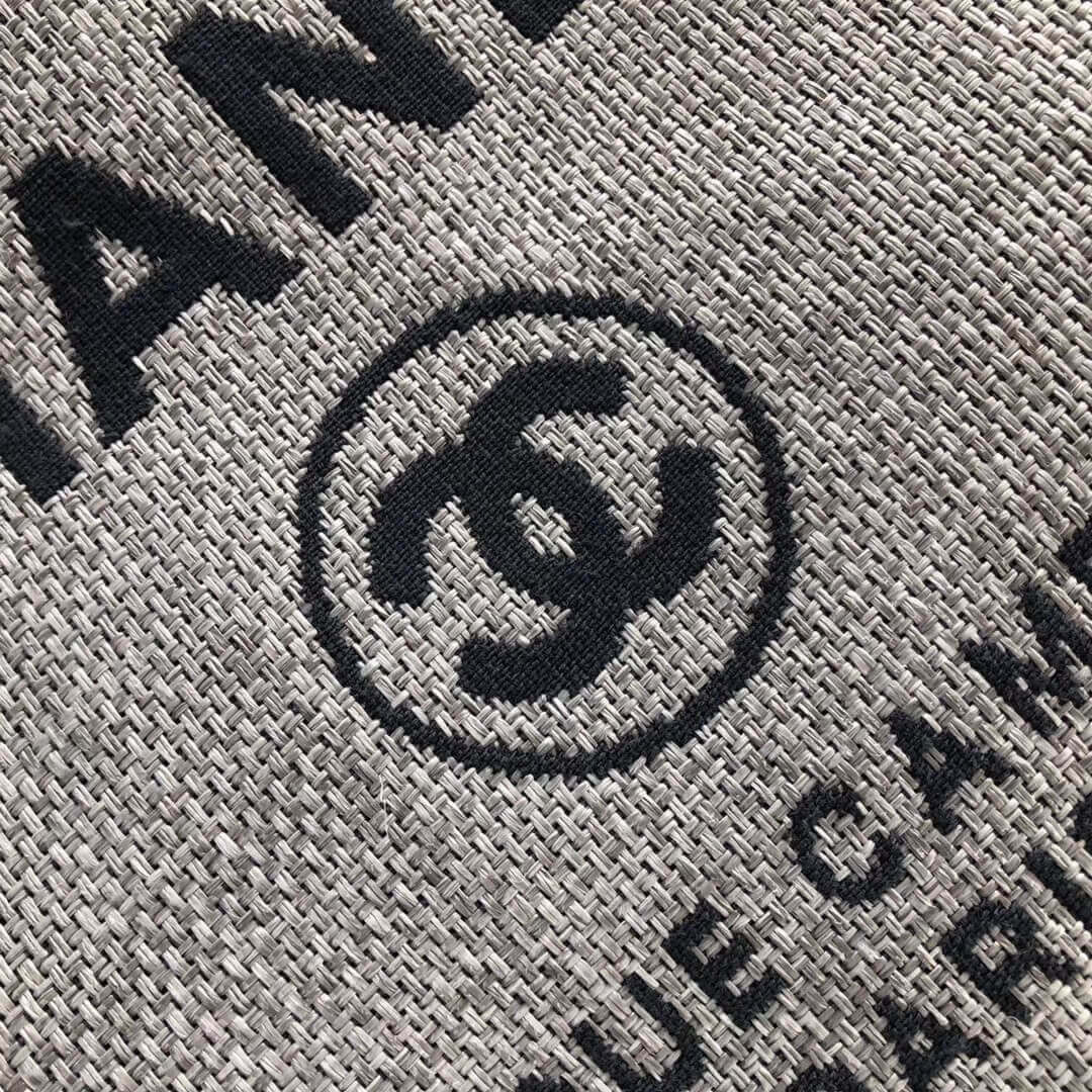 Chanel Deauville Tote 38cm Canvas Bag A66941 Ash Grey