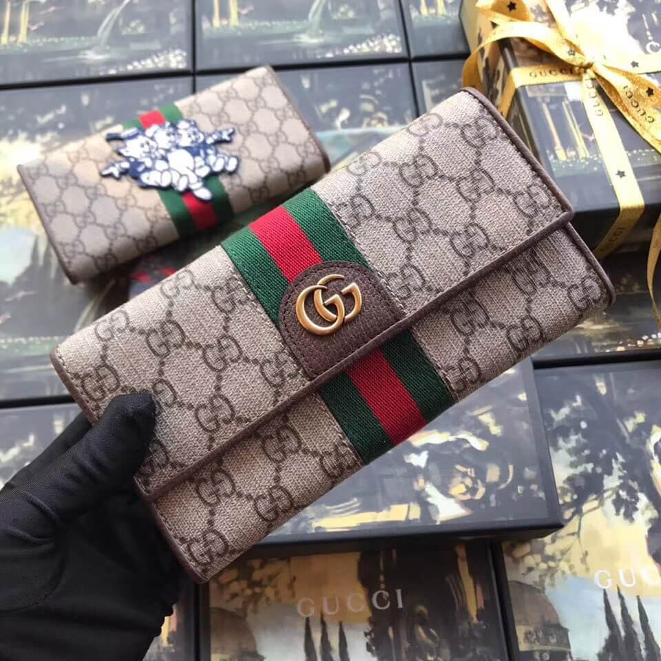 Gucci GG Continental Wallet with Three Little Pigs 557803