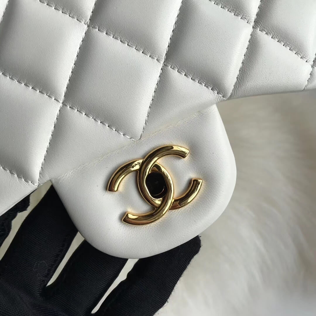 Chanel Lambskin 30cm Classic Flap Bag A1113