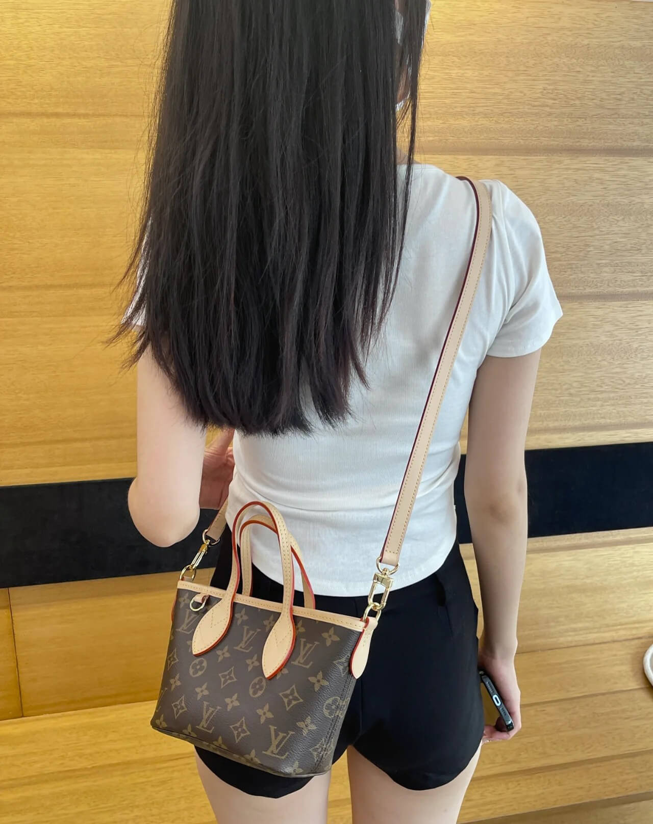 Louis Vuitton Monogram Canvas Neverfull BB Natural Strap