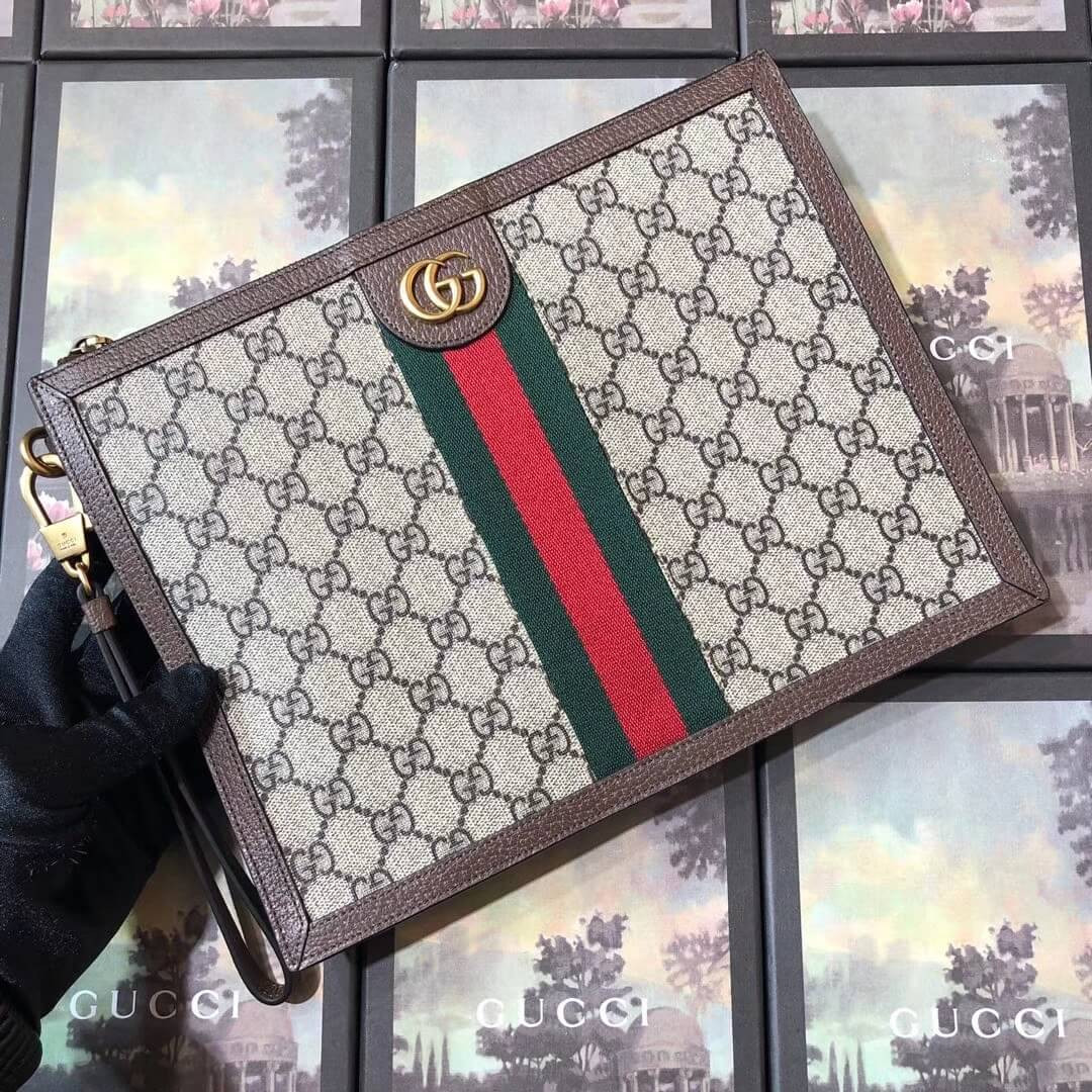 Gucci GG Supreme Pouch With Three Little Pigs 557697