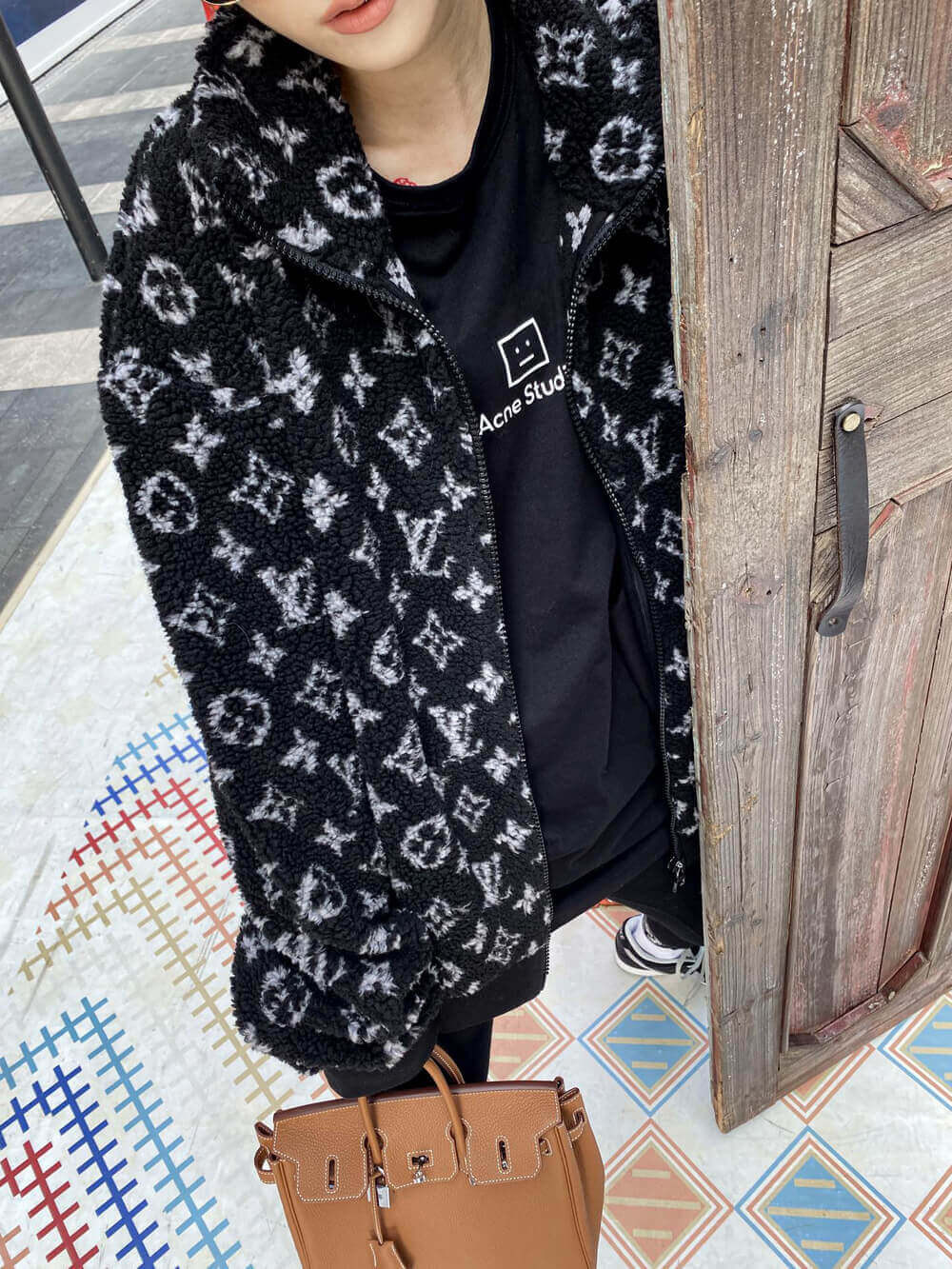 Louis Vuitton Monogram Jacquard Fleece Jacket