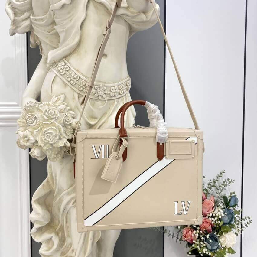 Louis Vuitton Soft Trunk Briefcase M44952 Cream