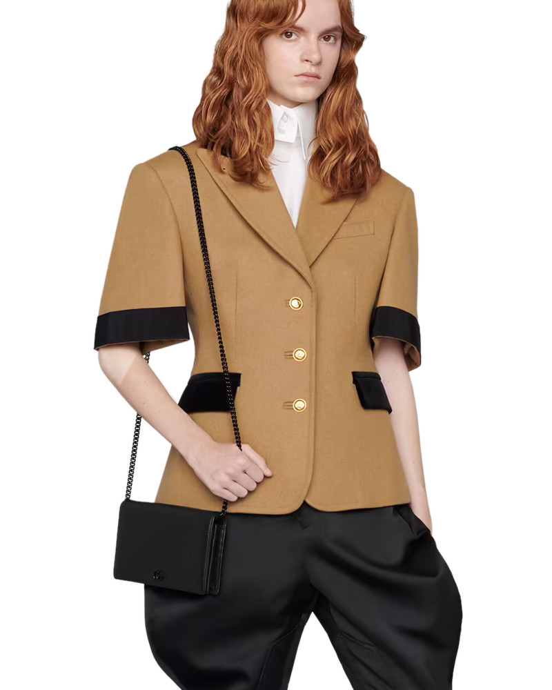 Gucci Textured Leather GG Marmont Mini Chain Bag 497985