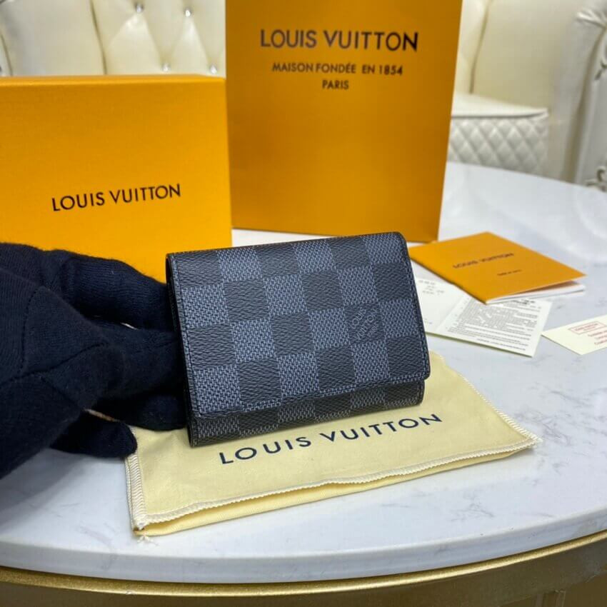 Louis Vuitton Damier Graphite Enveloppe Carte De Visite N63338