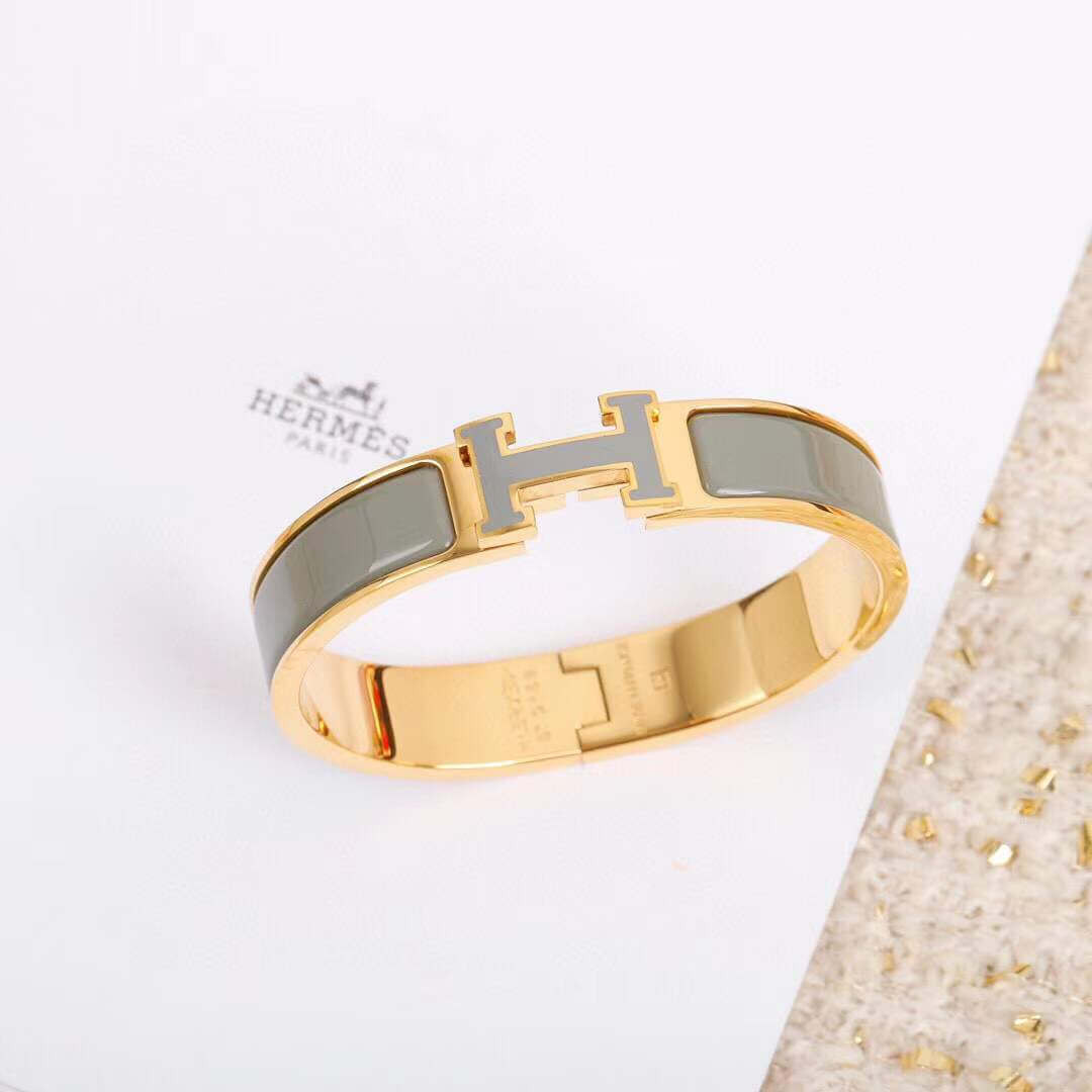 Hermes Narrow Clic Clac H Enamel Bracelet