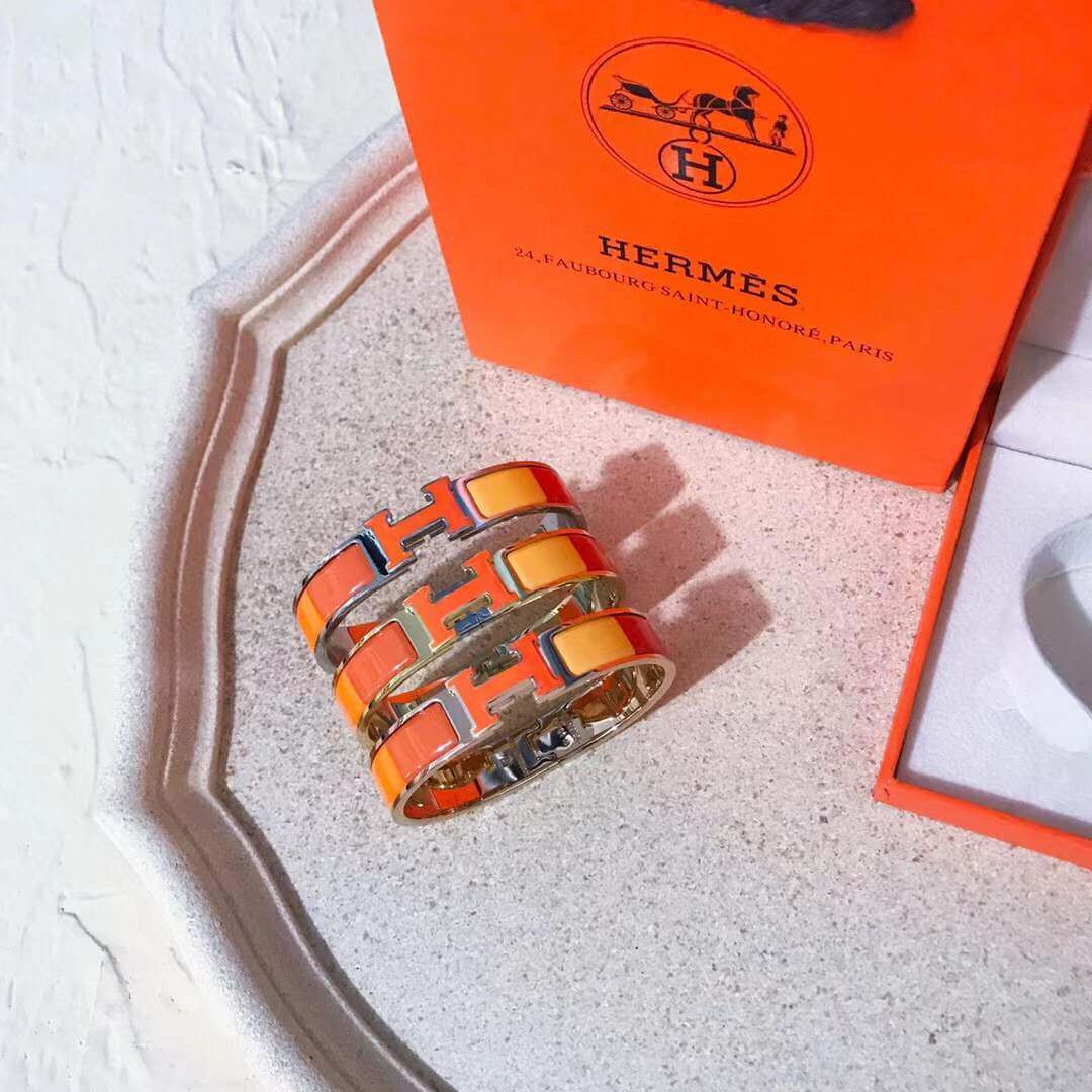 Hermes Narrow Rainbow Clic Clac H Bracelet