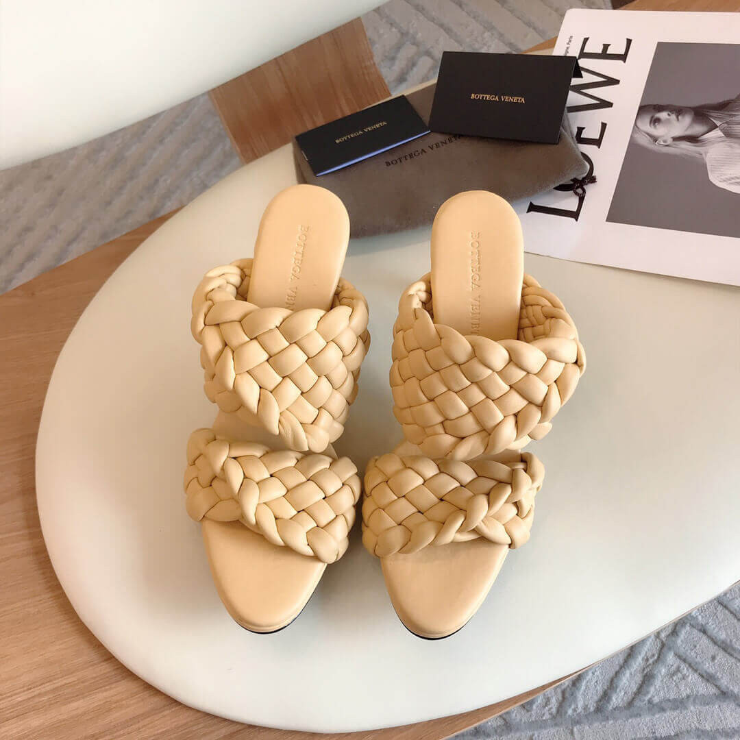 Bottega Veneta BV Curve Sandals 618757 Beige