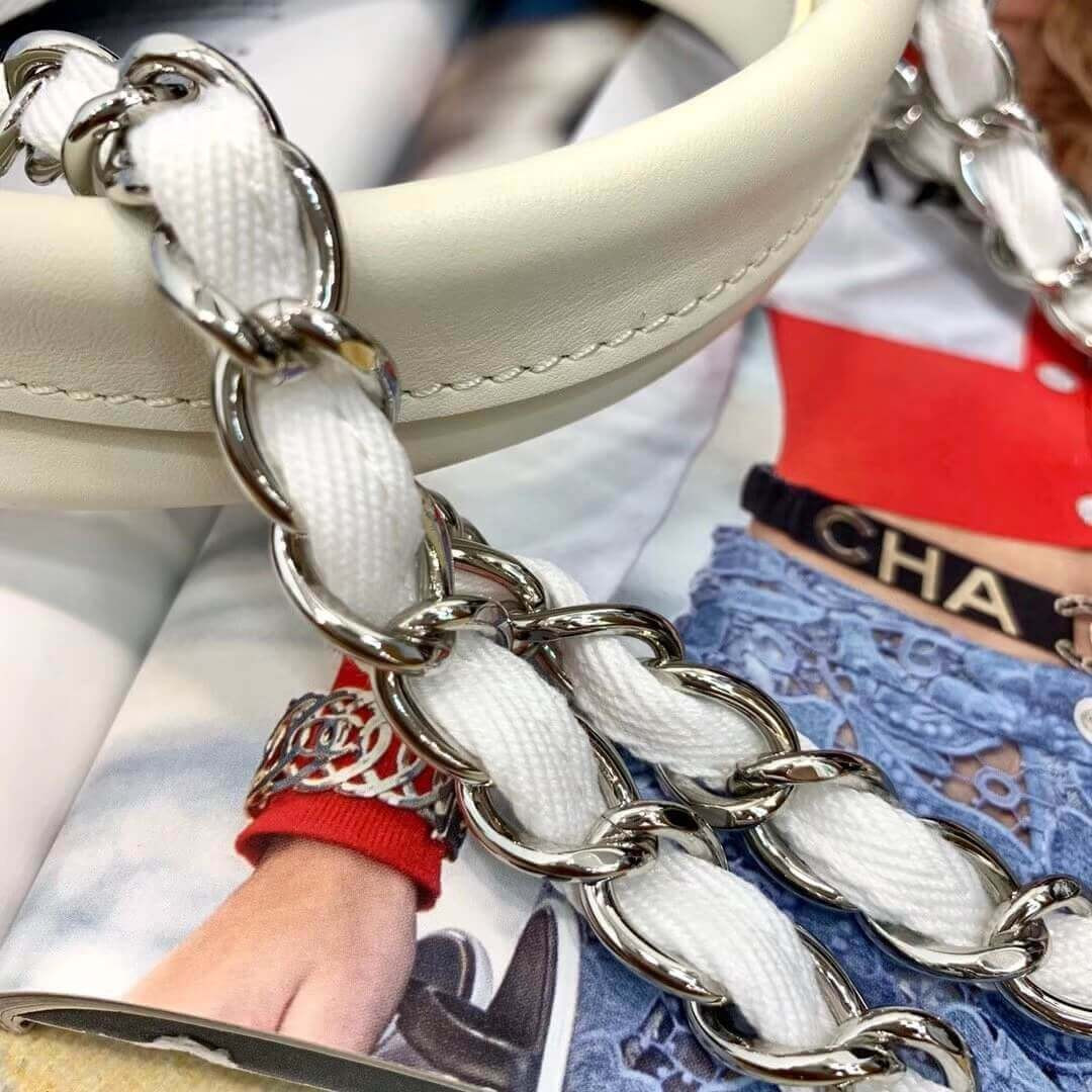 Chanel Deauville Tote 38cm Canvas Bag A66941 Light Blue