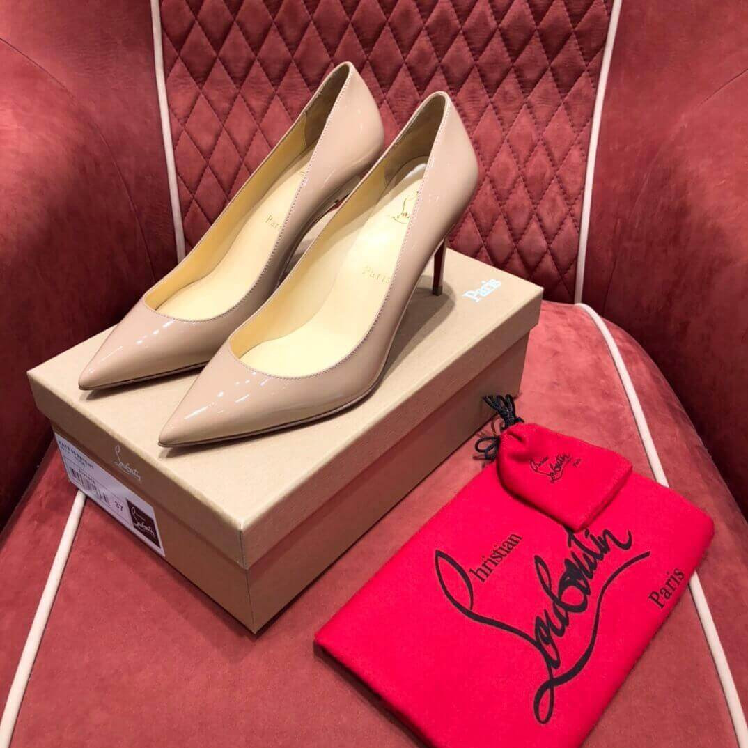 Christian Louboutin Kate 85 mm Nude Patent Leather 3191416