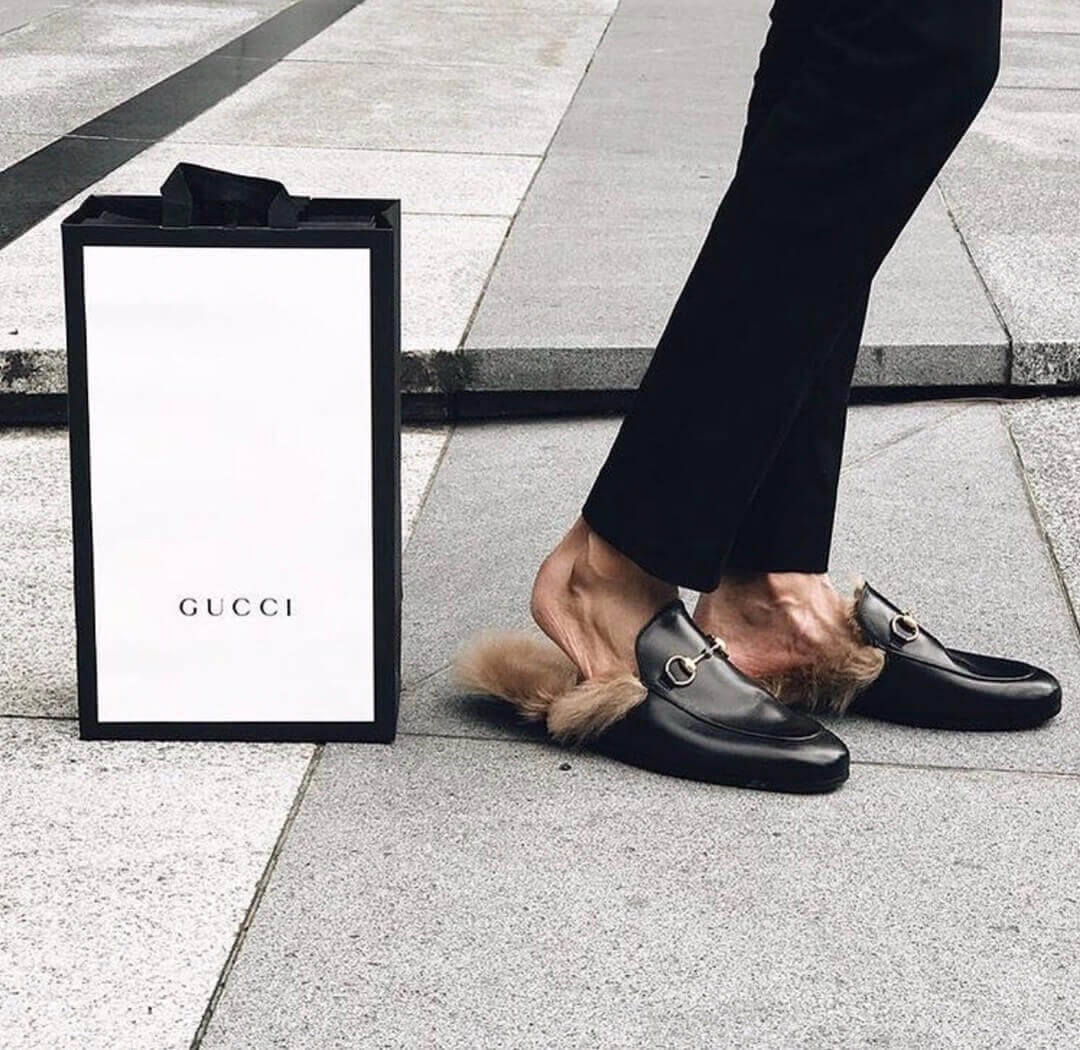 Gucci Princetown Leather Slipper 397749