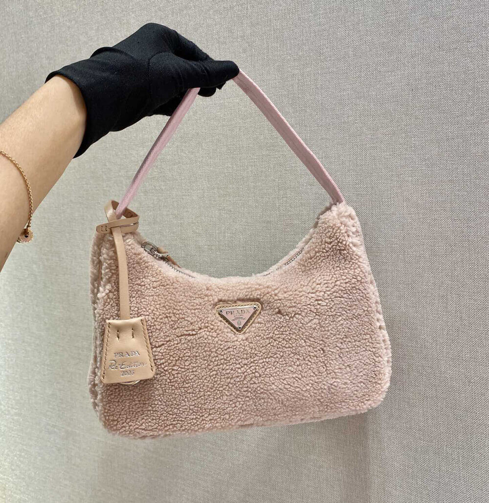 Prada Re-Edition 2000 Shearling Mini Bag NE515