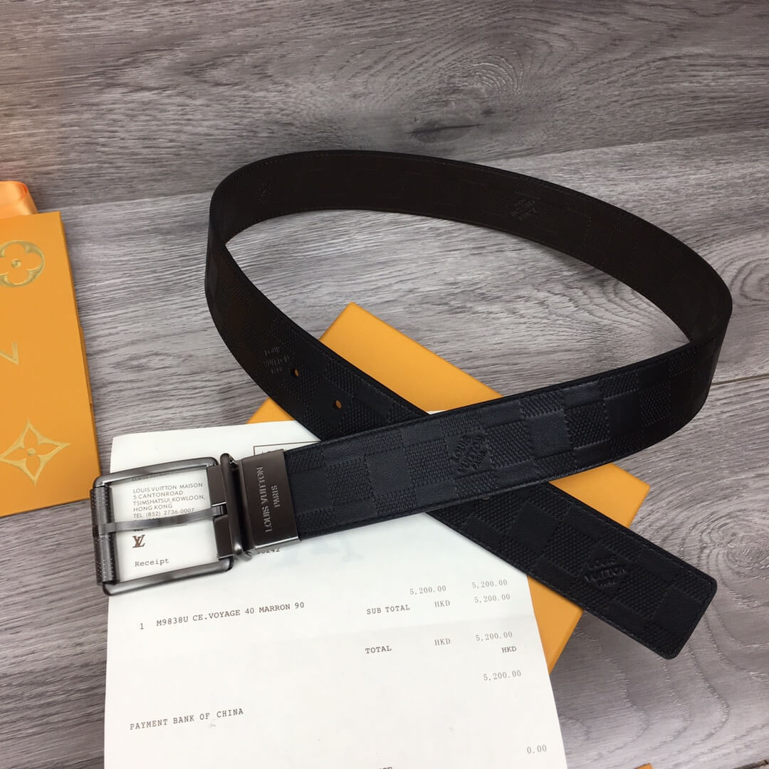 Louis Vuitton Damier Print 40mm Reversible Belt M9156