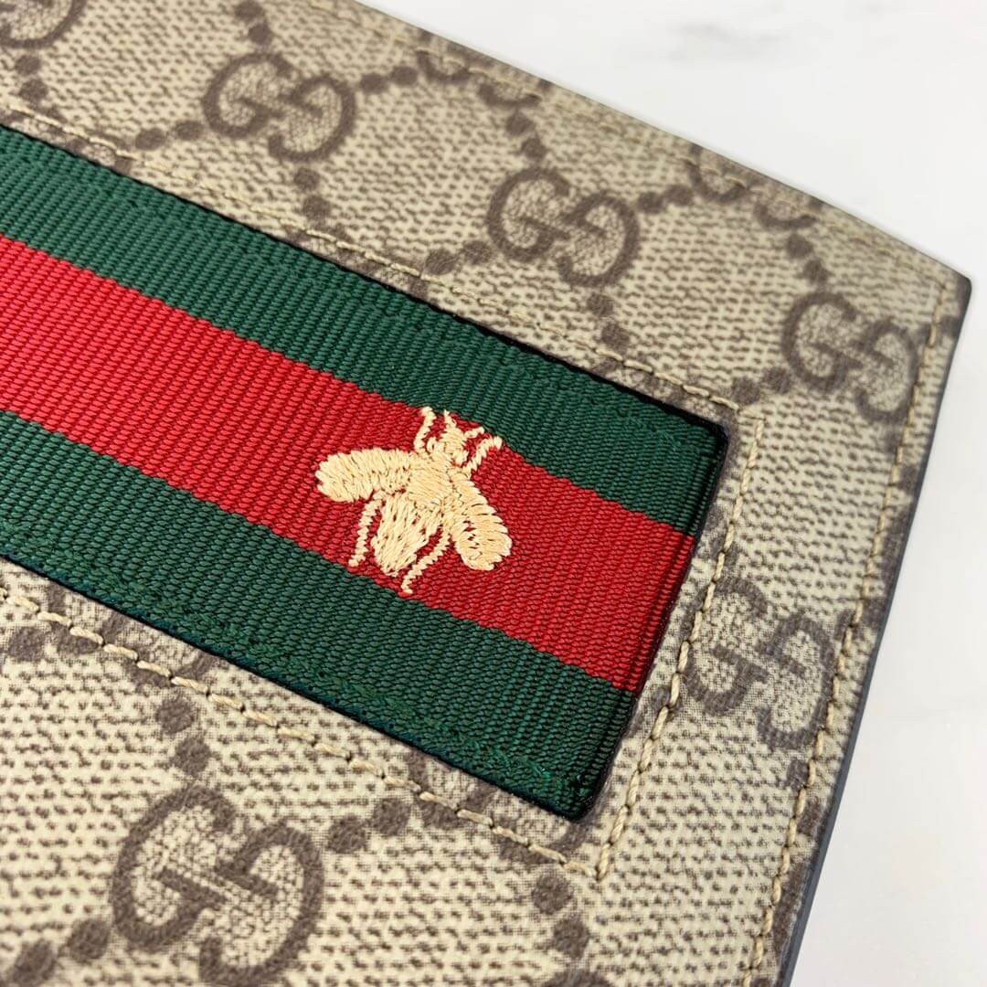 Gucci Web GG Supreme Wallet 408827