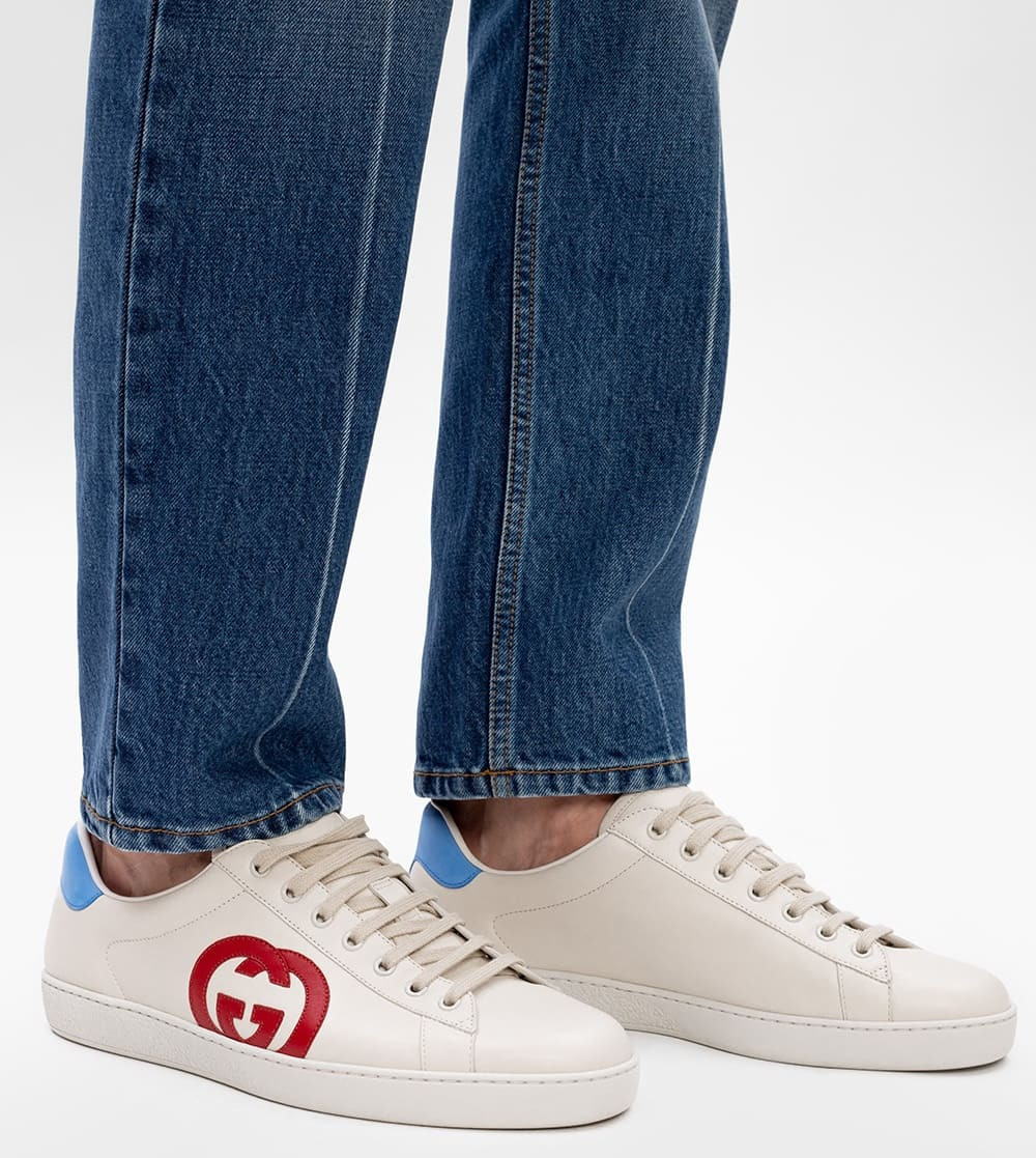 Gucci Contrast GG Patch Ace Leather Sneaker 625783