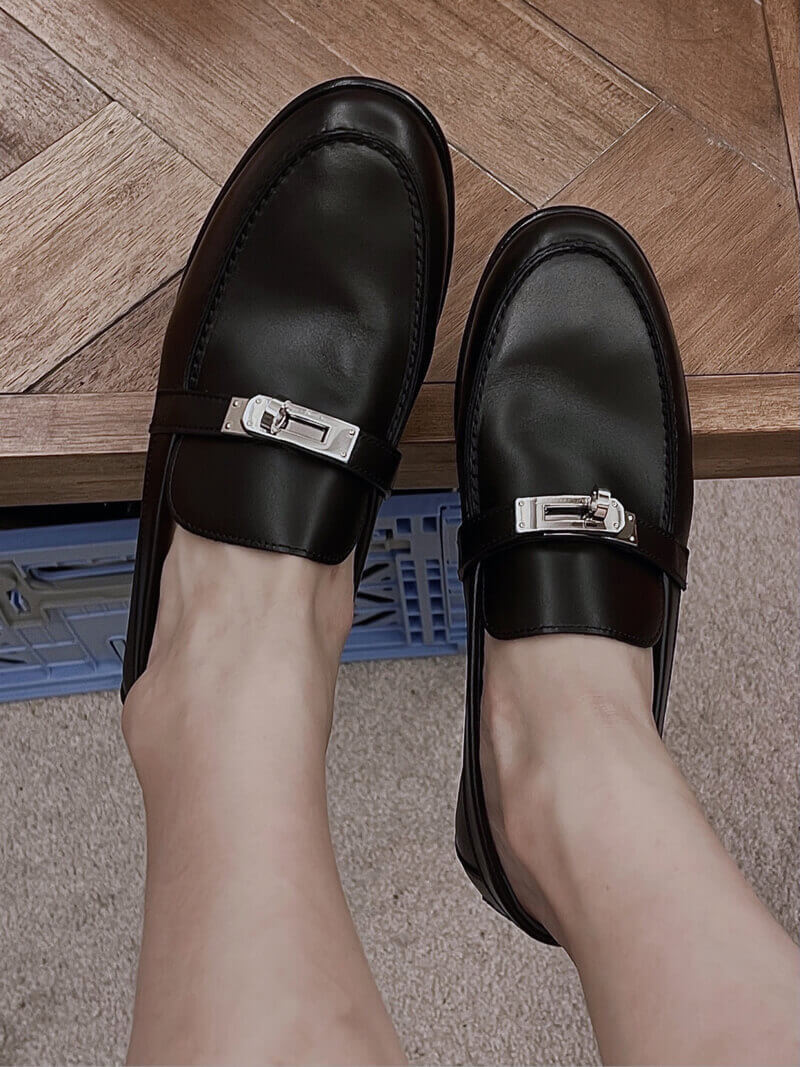 Hermes Calfskin Kelly Destin Loafer H212114 Black
