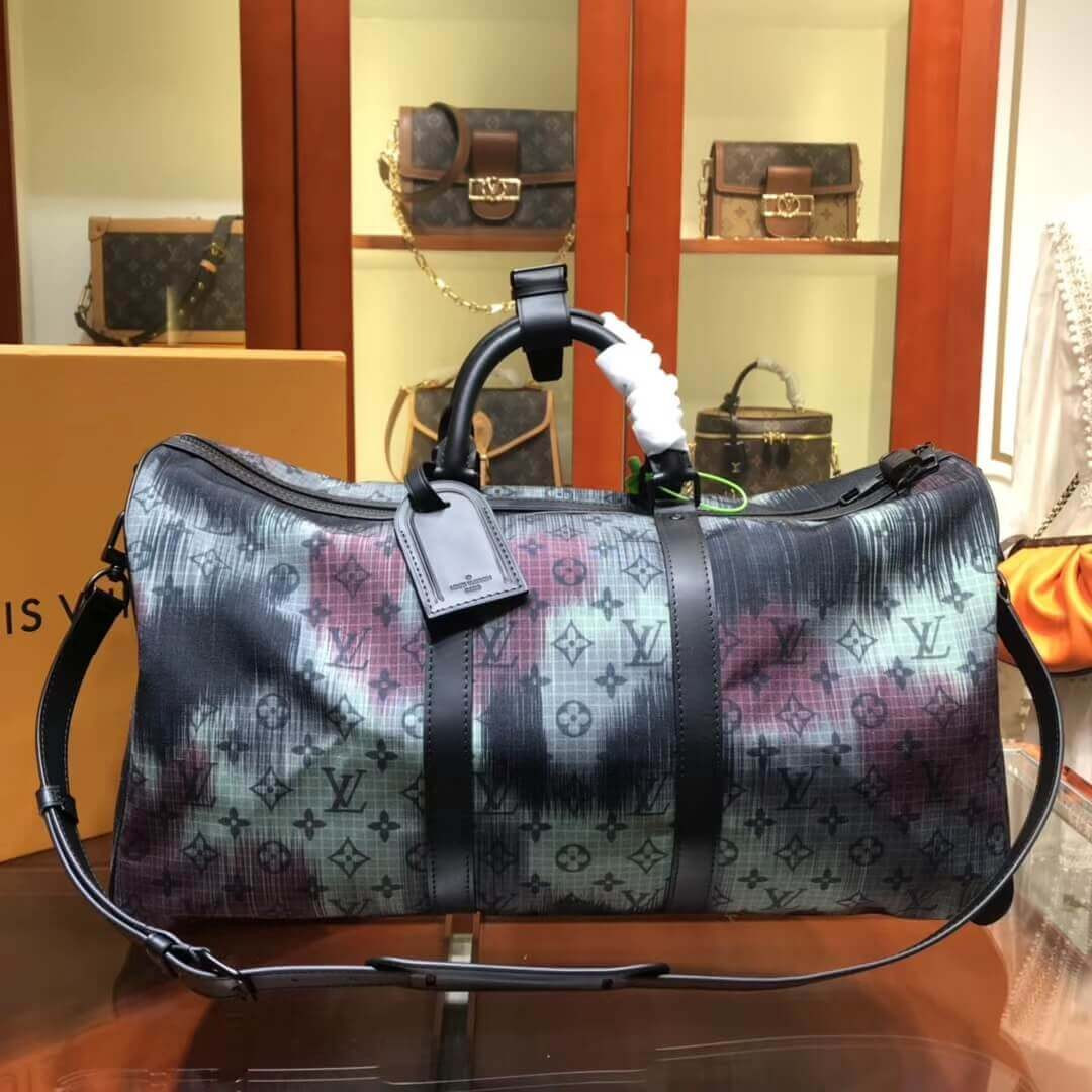 Louis Vuitton Monogram Denim Keepall 50 Bandoulière M44166