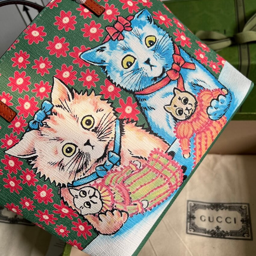 Gucci Kitten Print Tote Bag 410812