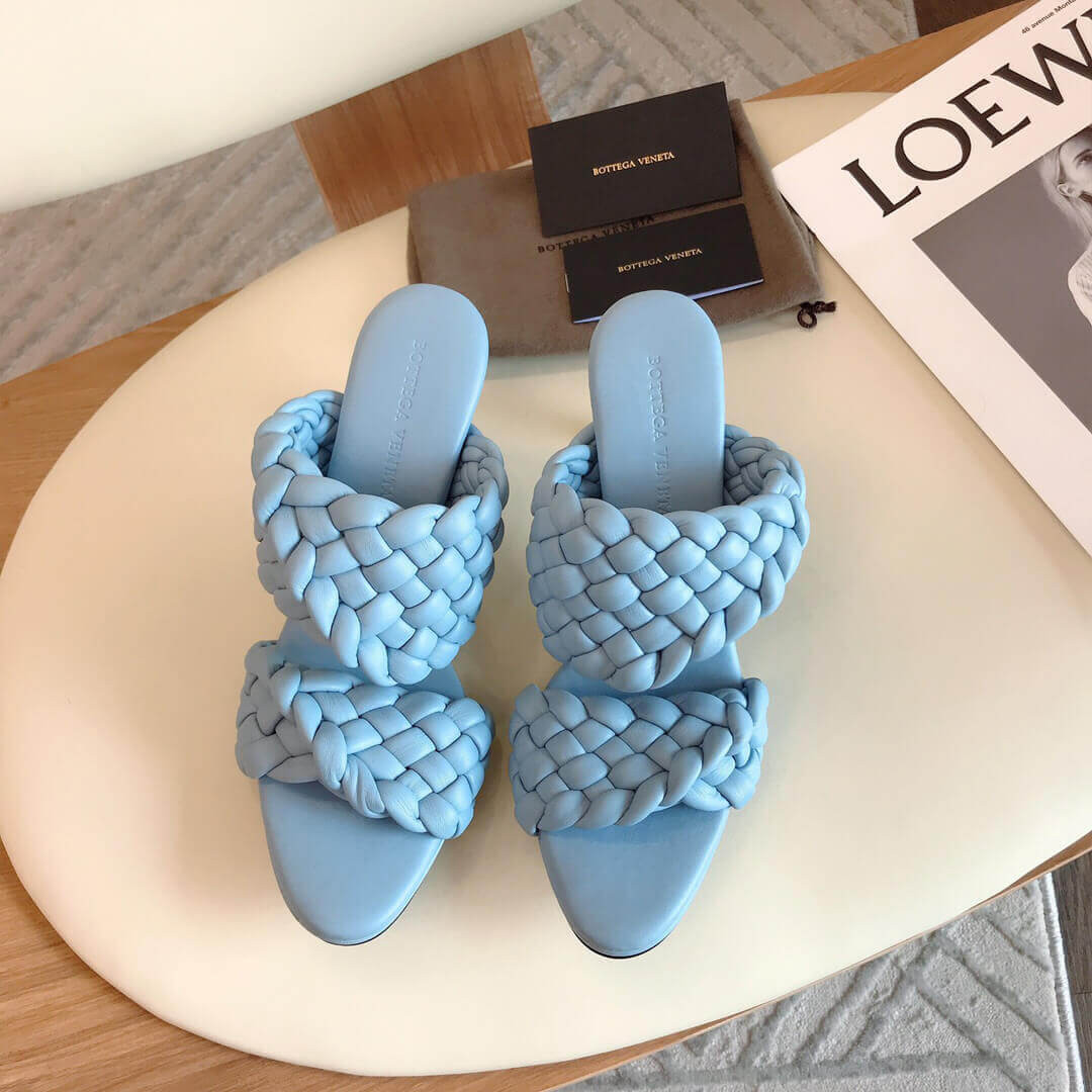 Bottega Veneta BV Curve Sandals 621213 Light Blue