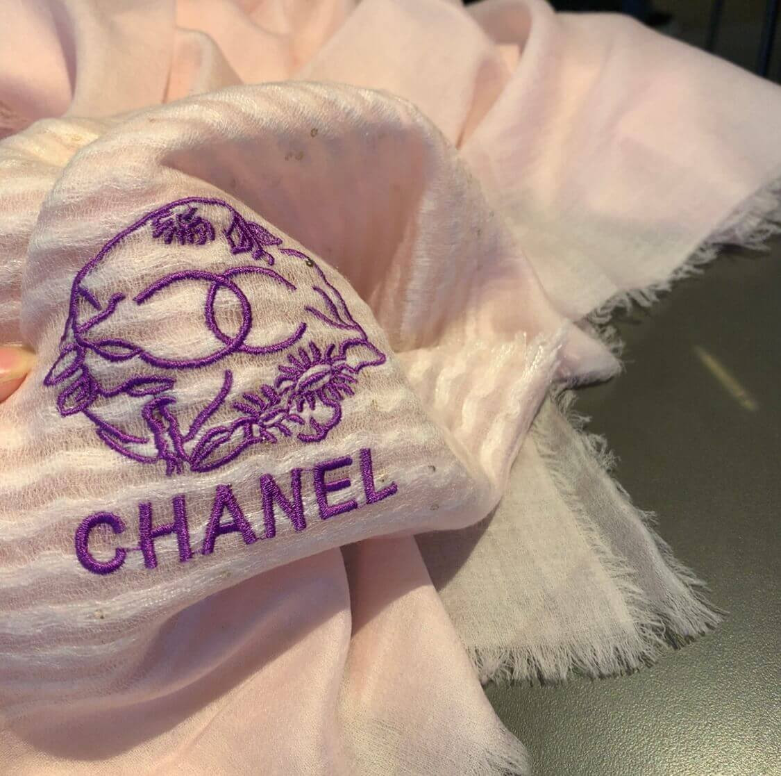 Chanel Cashmere CC Scarf A0340