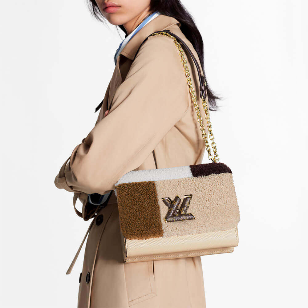Louis Vuitton Twist MM M55450 In Leather and Shearling