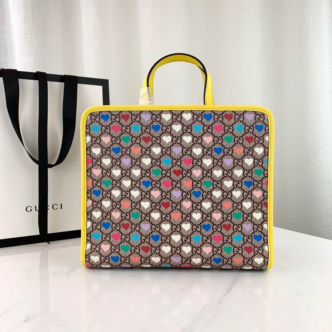 Gucci Childrens GG Hearts Tote Bag 605614