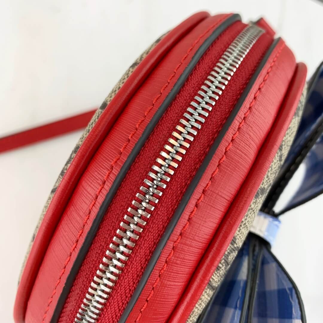 Gucci Childrens Check Bow GG Messenger 478294 Red
