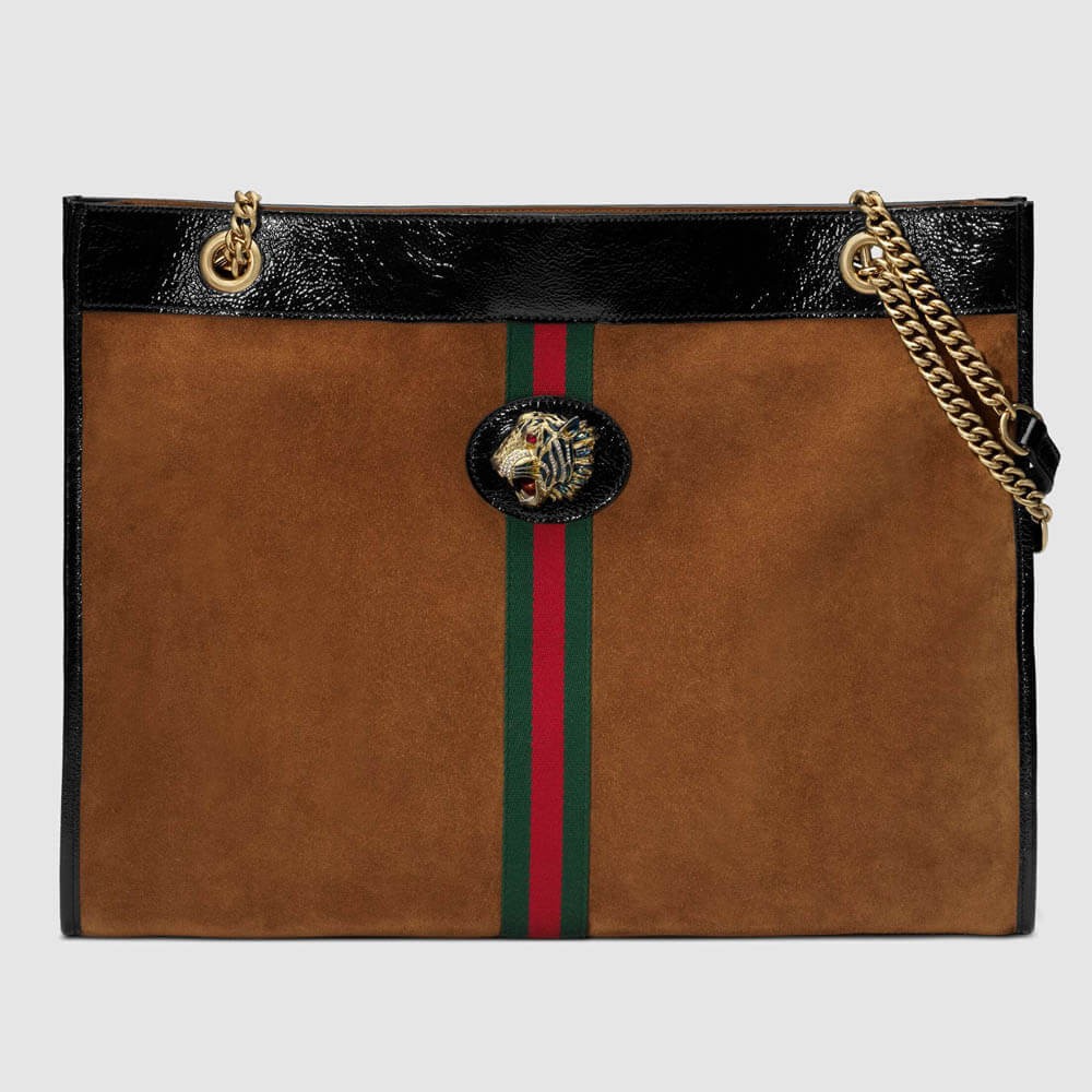 Gucci Suede Rajah Large Tote 537219