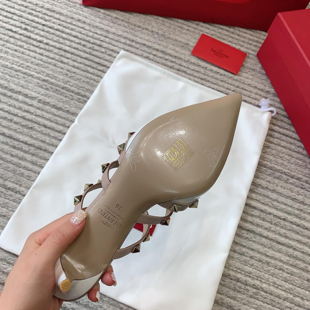 Valentino Rockstud Patent Leather Slingback Pump 50 mm A2020310