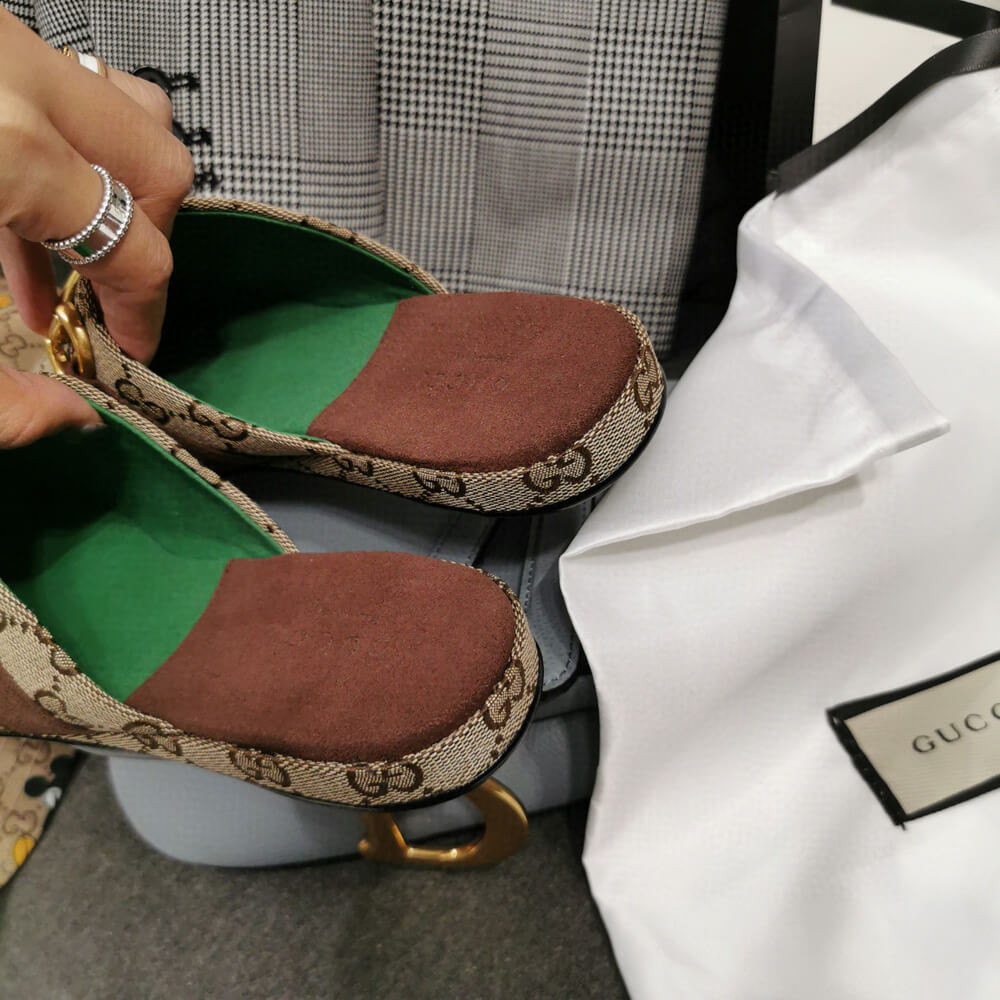 Gucci GG canvas Slipper 604075