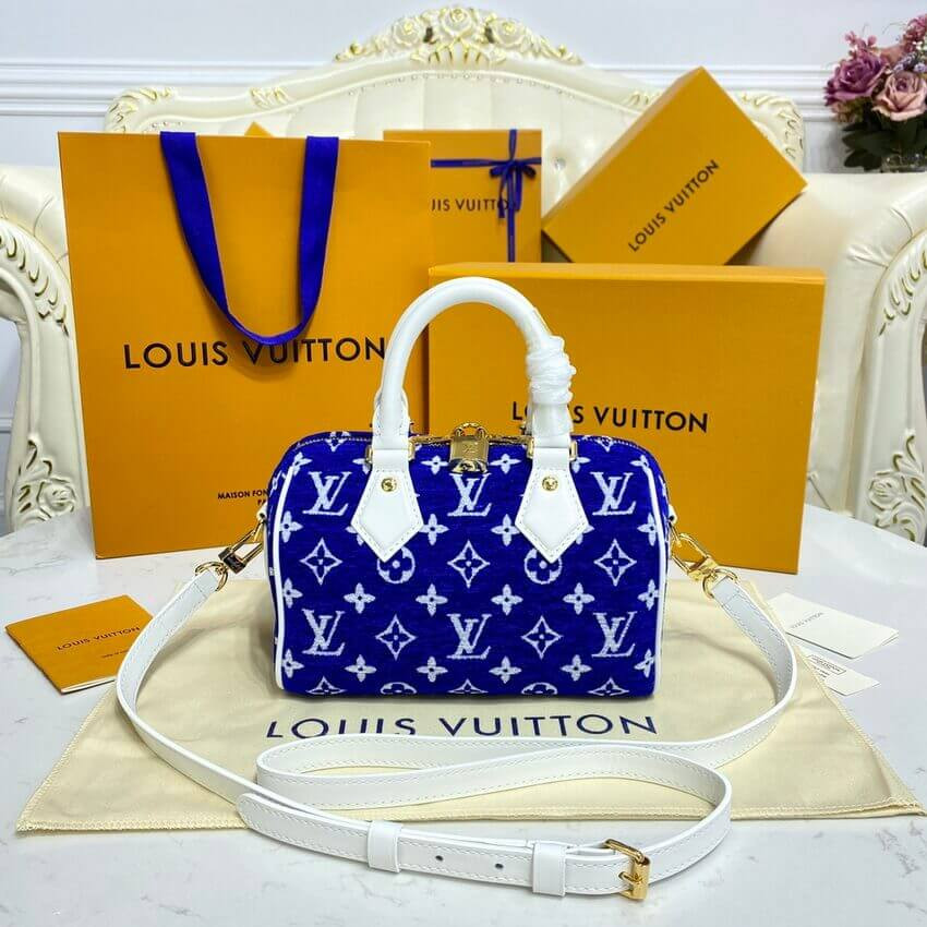 Louis Vuitton Monogram Jacquard Velvet Speedy Bandouliere 20 M20751