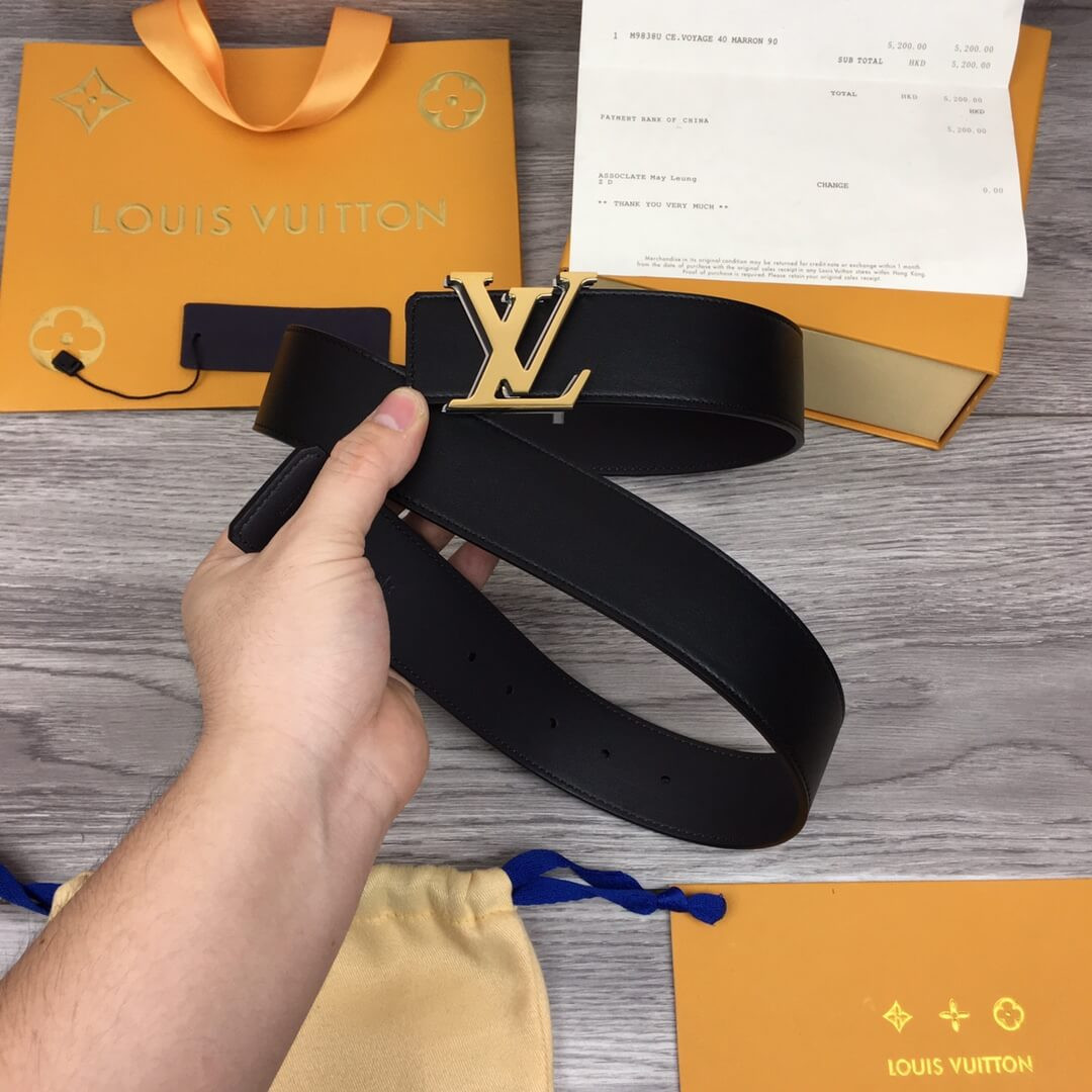 Louis Vuitton Optic 40mm Reversible Belt M0226T Black/Anthracite Gray