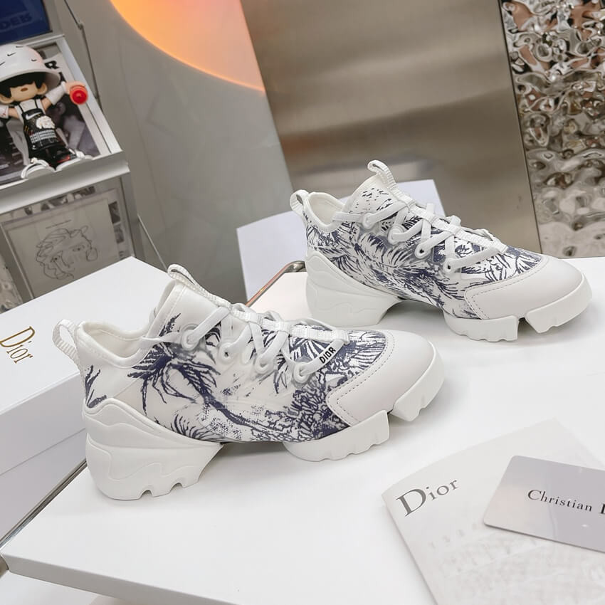 Christian Dior D-Connect Sneaker Around the World Printed
