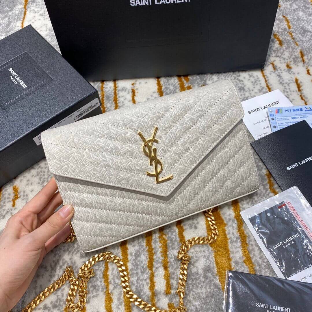 Saint Laurent Monogram Envelope Chain Wallet 377828
