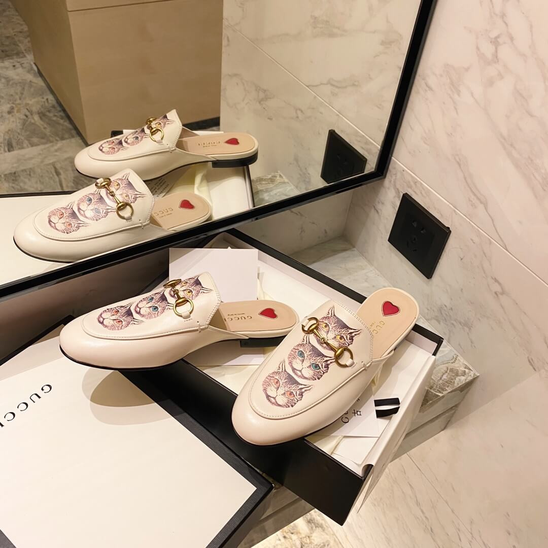 Gucci Princetown Slipper with Mystic Cat 580083