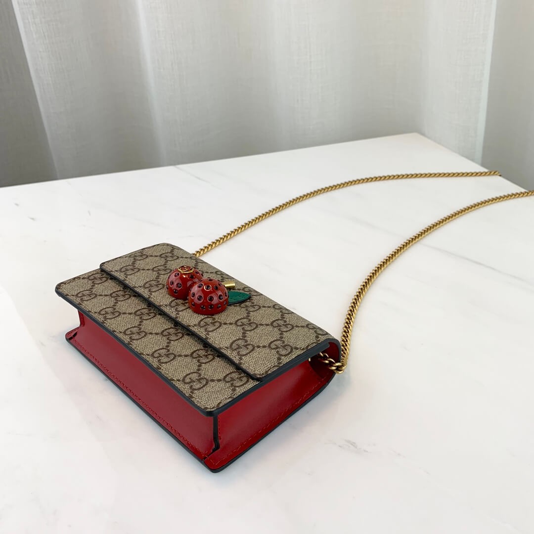 Gucci GG Supreme Mini Bag With Cherries PM 481291