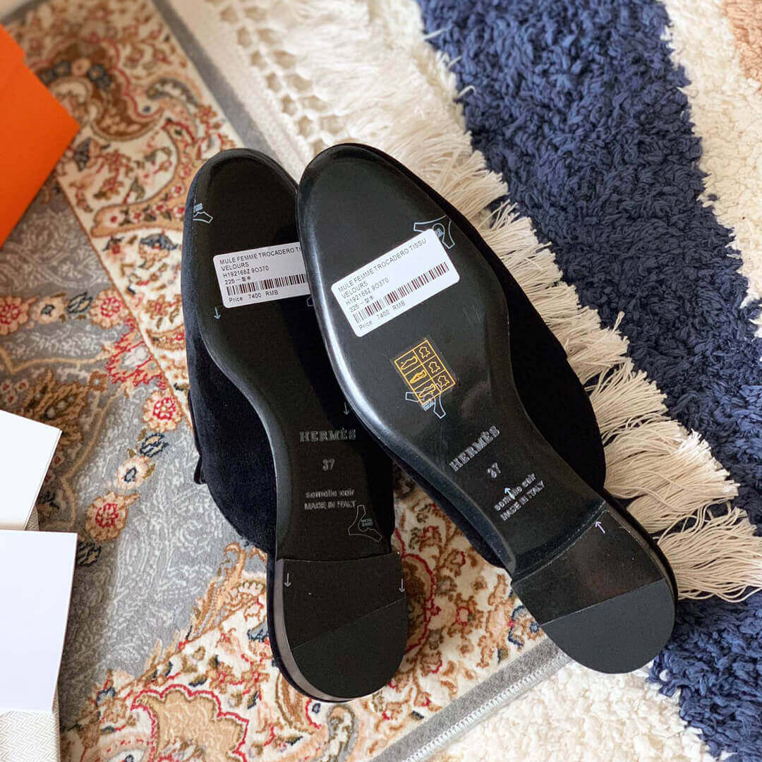 Hermes Oz Mule In Suede Goatskin H19217