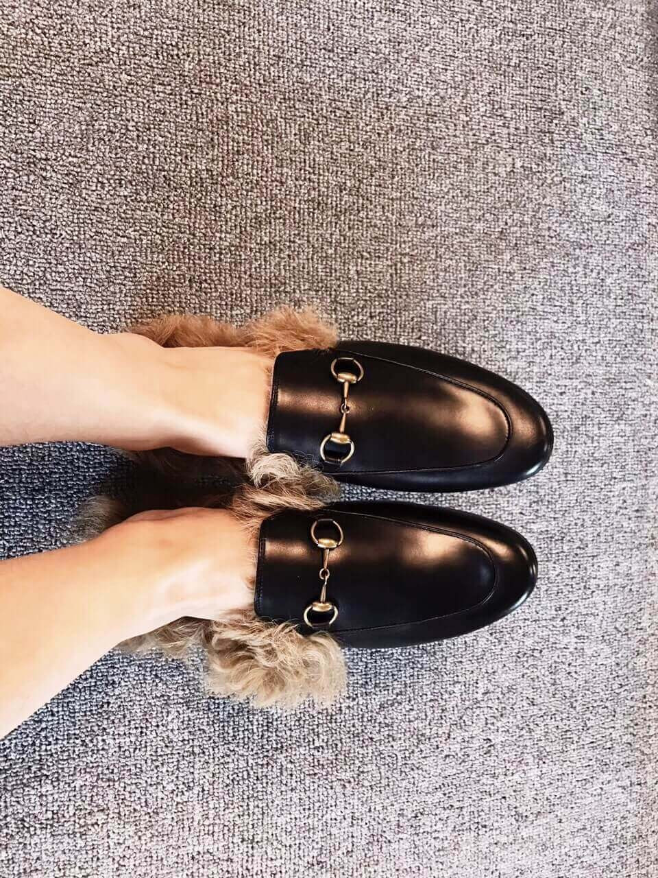 Gucci Princetown Leather Slipper 397749