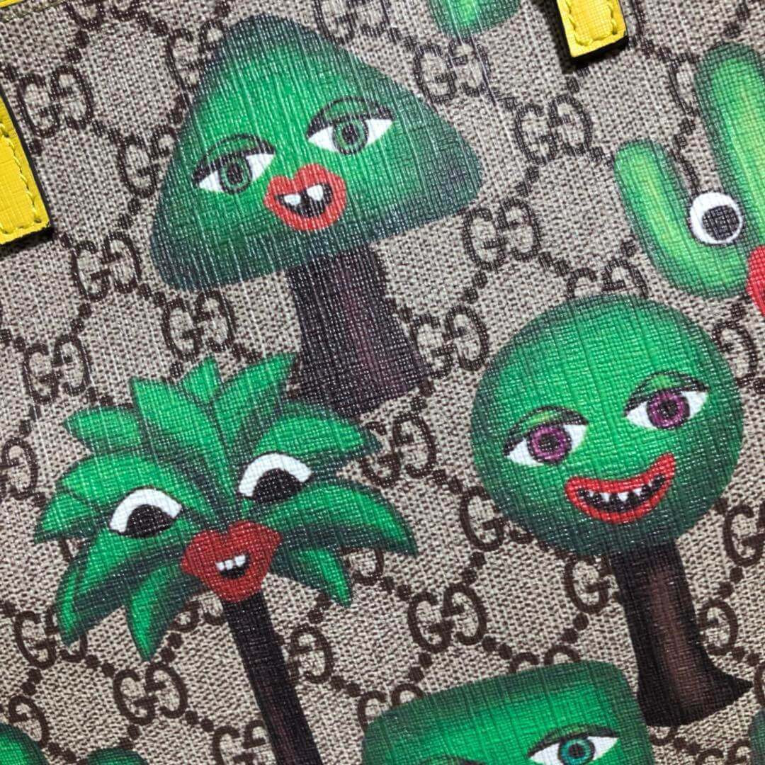 Gucci Childrens GG Smiling Plants Tote 410812
