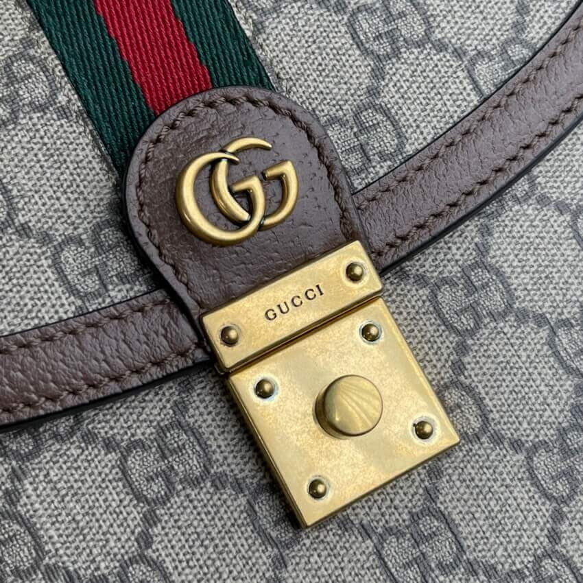 Gucci Ophidia Small Top Handle Bag With Web 651055