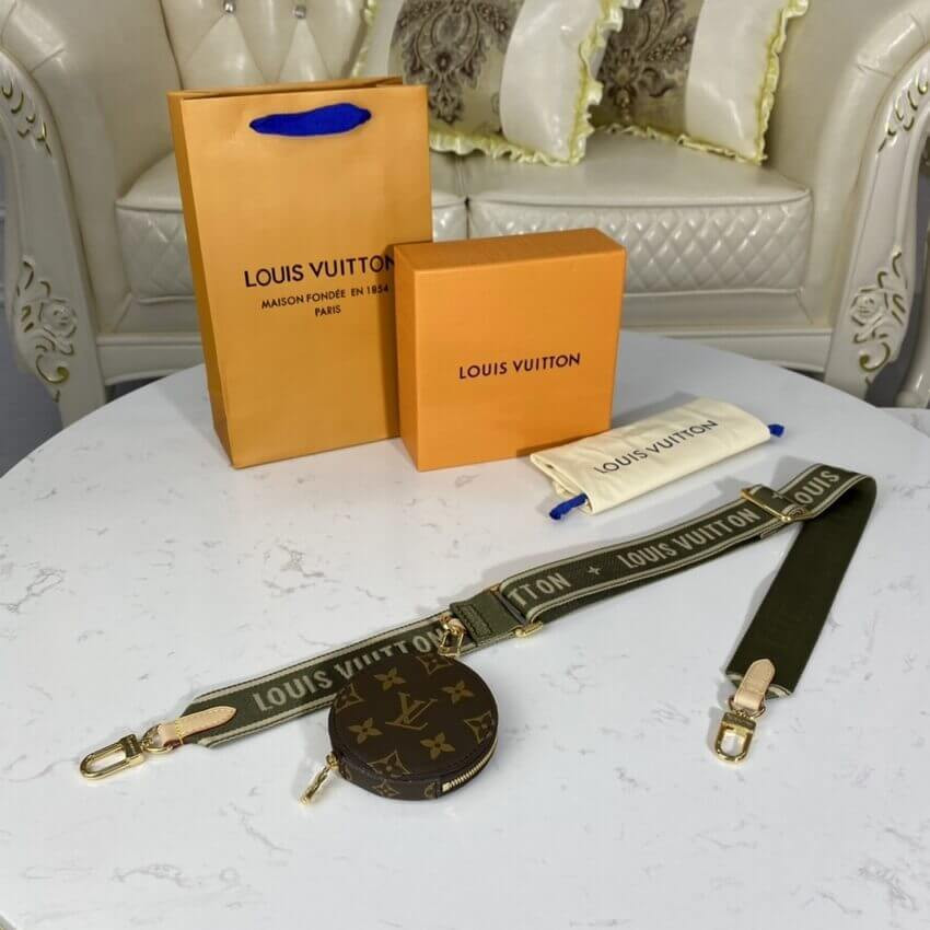 Louis Vuitton Pochette Bandouliere Multi Strap J02487 Kahki&Beige