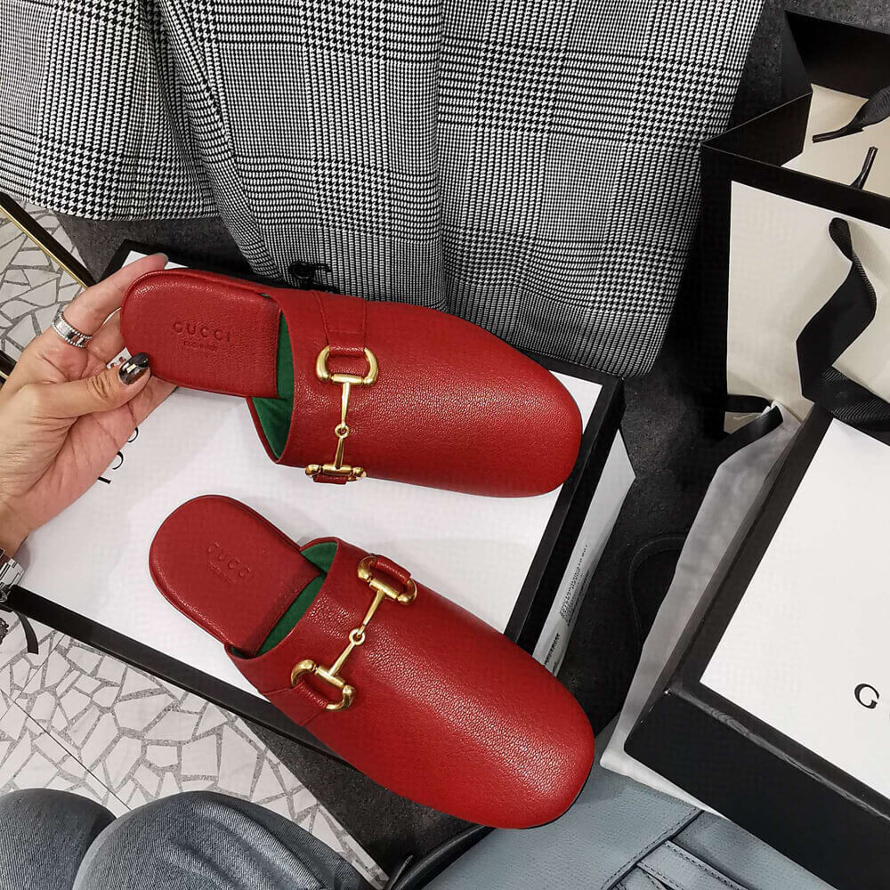 Gucci Leather Slipper 604075 Red
