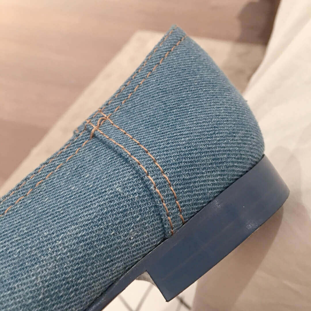 Chanel Denim Logo Ballerinas G35780