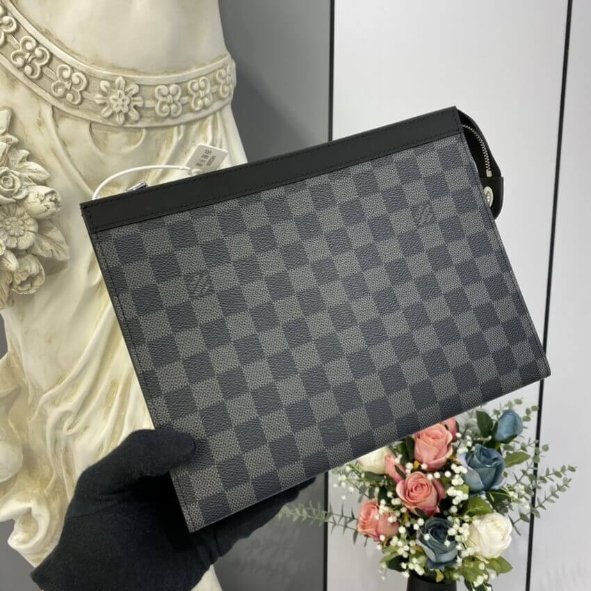 Louis Vuitton Damier Graphite Pochette Voyage MM N41696