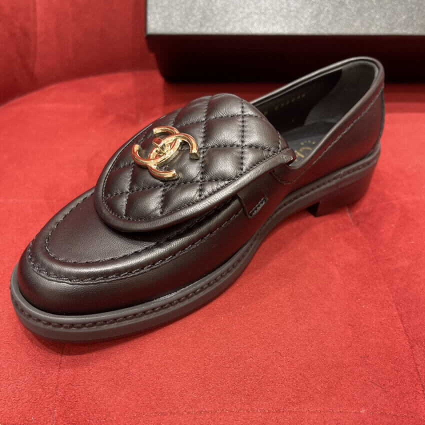 Chanel Black Lambskin Loafer G36646