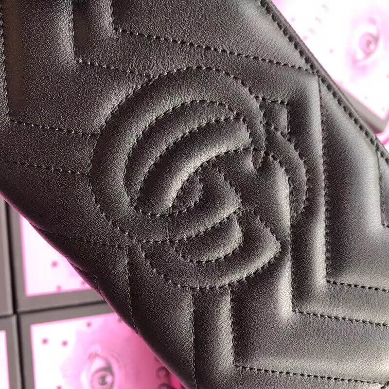 Gucci GG Animal Metal Marmont Studs Zip Around Wallet 443123