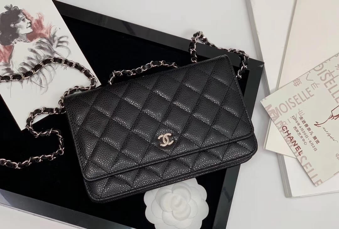 Chanel Wallet on Chain Caviar Gold Hardware Bag 528725